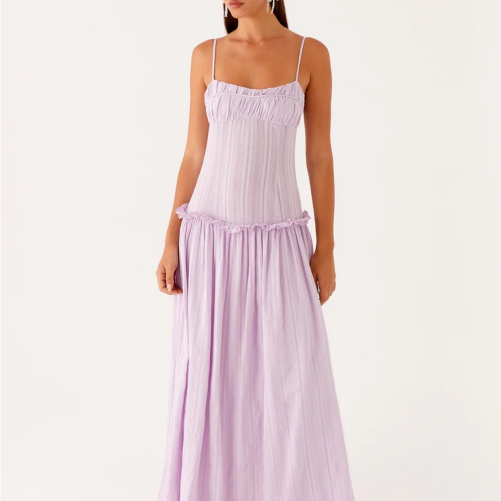 Peppermayo Exclusive - Jacinda Drop Waist Maxi Dress - Lavender